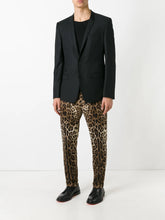 leopard-print straight-leg trousers